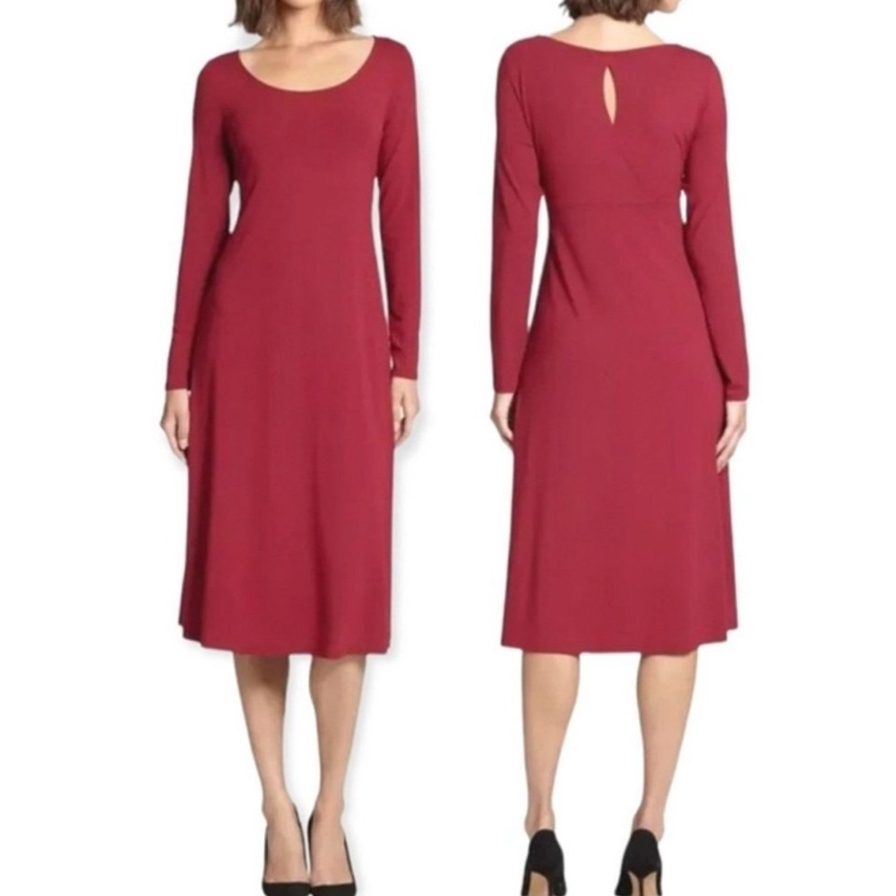 Eileen Fisher Red Midi Dress